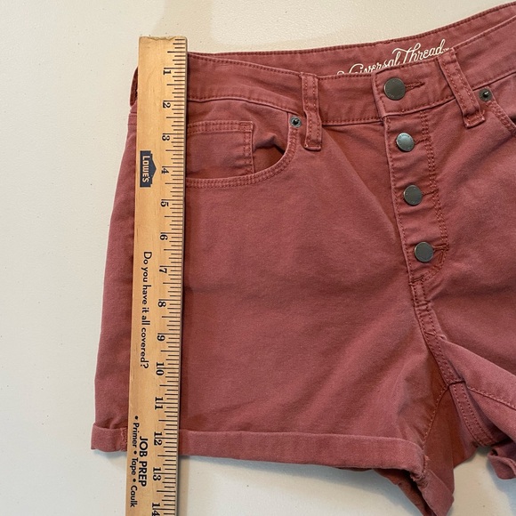 ❄️ Universal Thread 8 High Waist MIDI Brick Red Shorts GUC - Picture 4 of 8